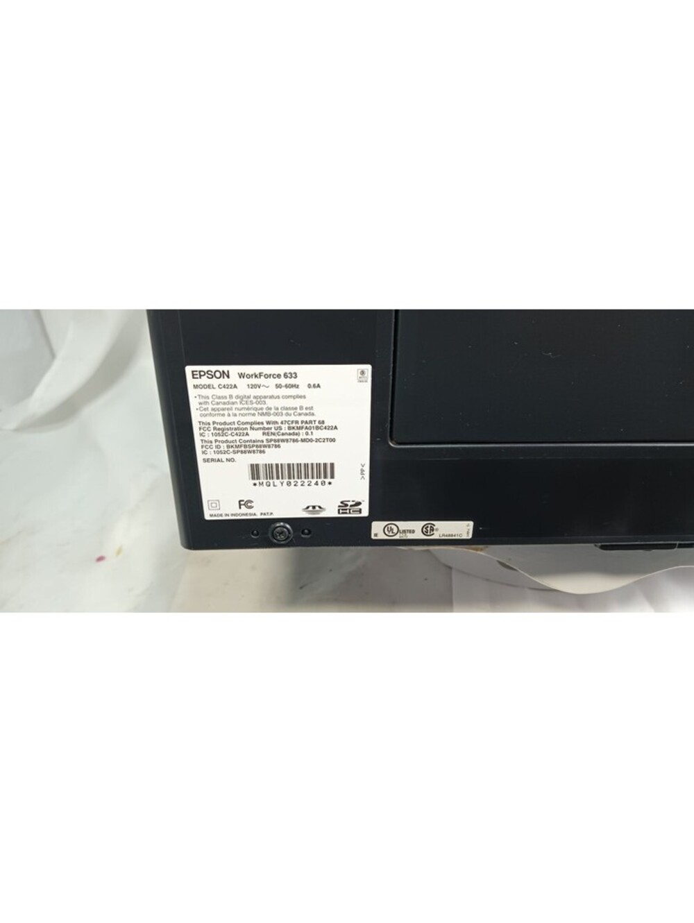 Epson WorkForce 633 Control Panel Button Assembly Part - Picture 12 of 15